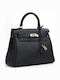 Leather Women's Bag Tote Handbag Black