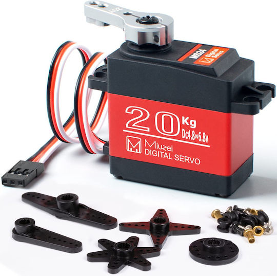 Rc Servo Motor 20 Kg 4.8v 6.8v Waterproof Operating Angle 0°-270° Metal Gear Robot Arm Rc Boat Rc Car Model Airplane Model Helicopter 32 Cm Cablu
