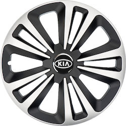 Τάσια 15" με Σήμα Kia 4τμχ Πορτοκαλί 2798