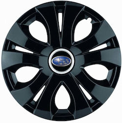 Τάσια 16" με Σήμα Subaru 4τμχ Μαύρο 14406