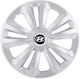 Auto Radkappen Set mit Marke Hyundai 4Stück 16" Orange/Gray