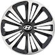 Auto Radkappen Set mit Marke Hyundai 4Stück 14" Orange/Gray