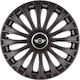 Car Hubcap Set with Mini Cooper Emblem 15" 4pcs Black