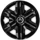 Car Hubcap Set with Citroen Emblem 15" 4pcs Black