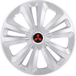 Τάσια 16" με Σήμα Mitsubishi 4τμχ Πορτοκαλί 14475