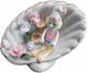 Capodimonte Porcelain Decorative Shell Figurine 9x8x5cm Capodimonte Porcelain