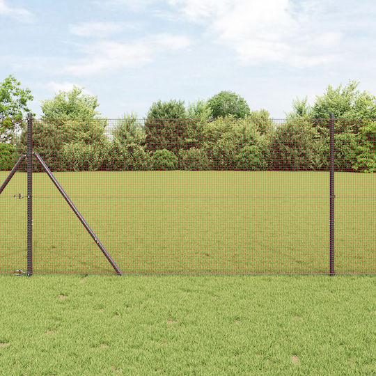 vidaXL Zaun Drahtgeflecht Rot 1.5x10m