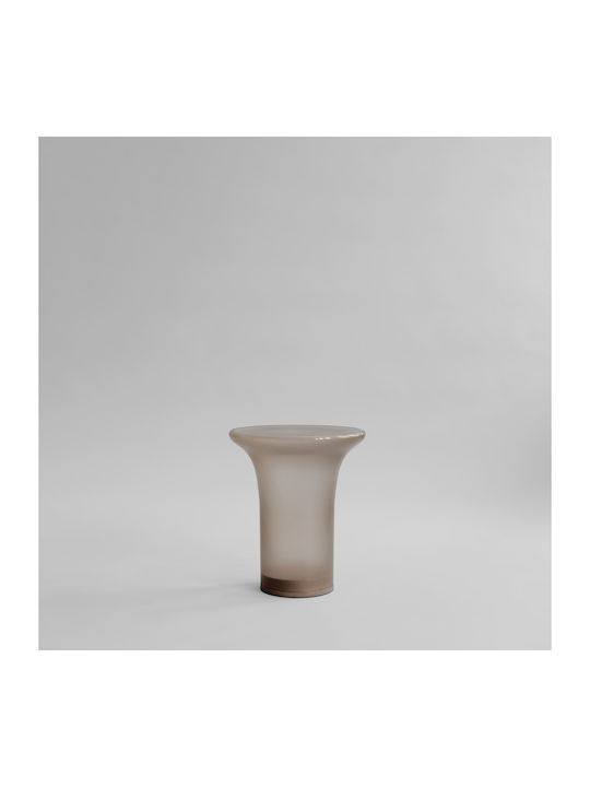 Rectangular Side Table Trumpet Glass Smoked Desert M35xW35xH45cm