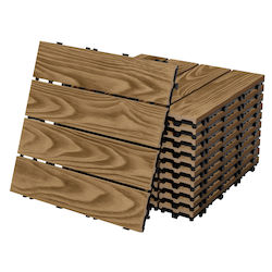 ML-Design Material für Gartenboden aus WPC 30x30cm 1Stück