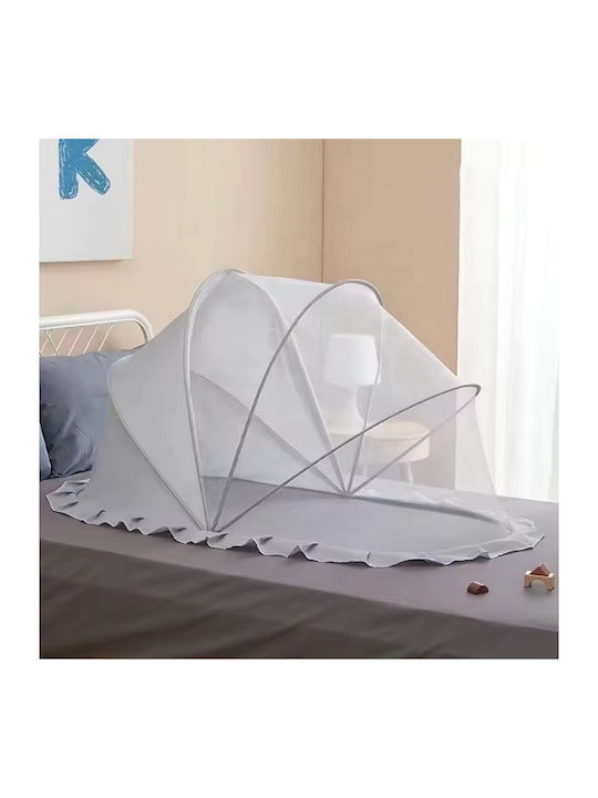 Herokids Κουνουπιέρα Δωματίου από Τούλι Γκρι 98x55x55εκ.