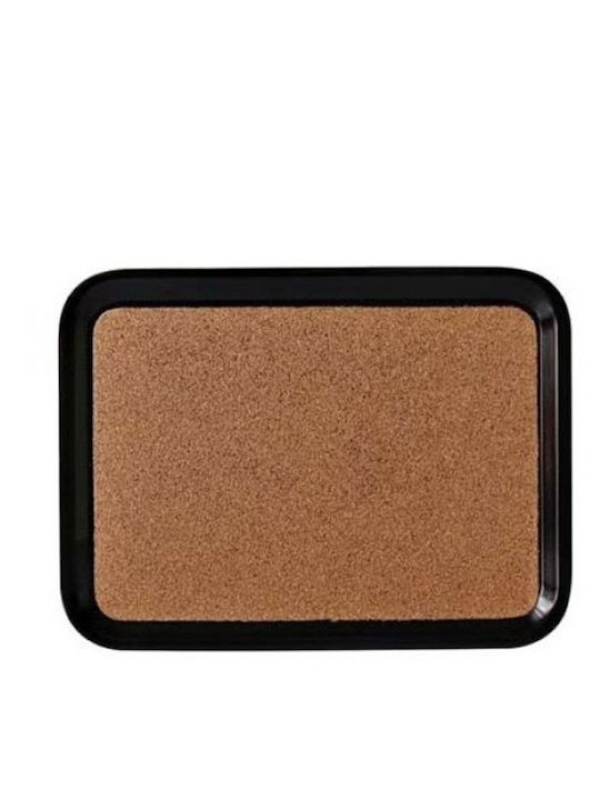 Dreptunghiular Tavă de Servire Antiderapant cu Fildeș în Culoare Negru 46x36cm 365008 1buc