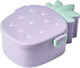 Queen Mother Pineapple Plastic Kids Food Container Purple 21 x 16.5 x 8cm