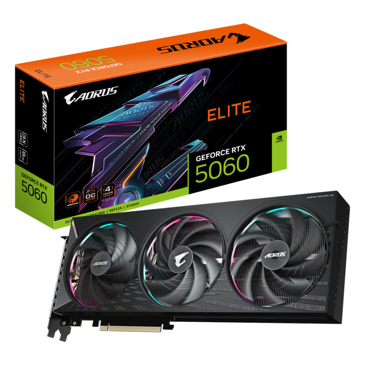 Gigabyte GeForce RTX 5060 8GB GDDR7 Aorus Elite Κάρτα Γραφικών