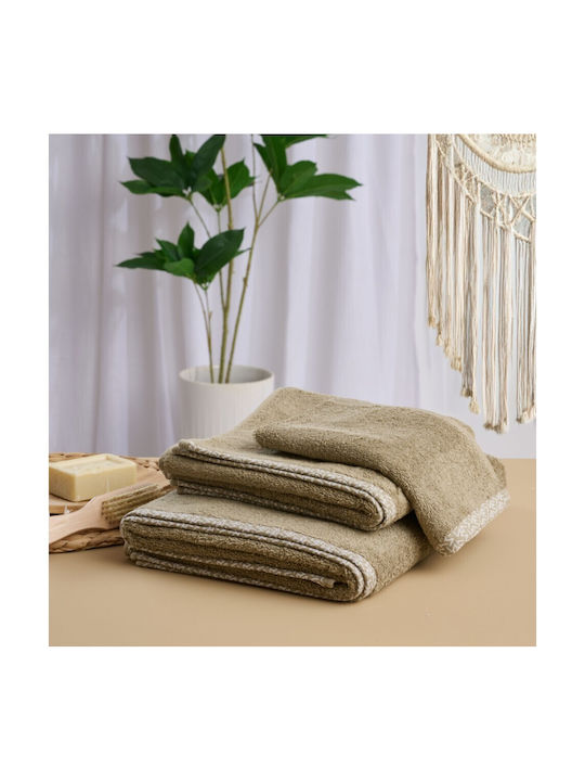 Cokitex Πετσέτα Χεριών Saluti 30x50εκ. Olive Tr...