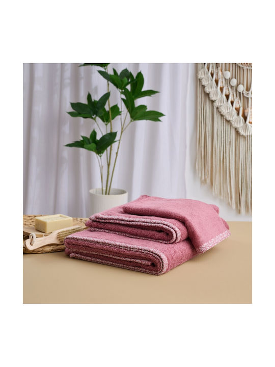 Cokitex Πετσέτα Χεριών Saluti 30x50εκ. Rose Apple Βάρους 600gr/m²