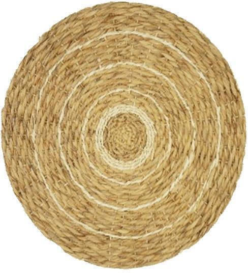 Плетено Boho Декоративно За Стена Двуцветно Rattan Ø80xв6см