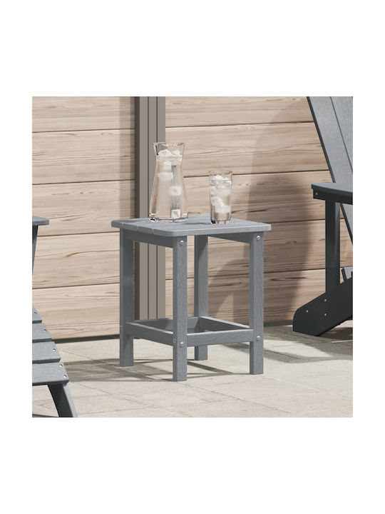 Sitting Room Outdoor Plastic Table Gray 38x38x45cm