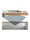 Linea Home Καρέ Τραπεζομάντηλο Λινό Ασημί 100x100εκ.