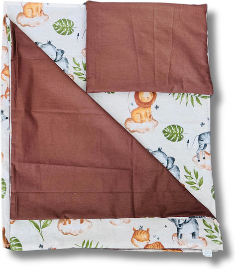 Stroller Bedding Set Stroller Brown Blanket, Lightweight Bag, And Pillow