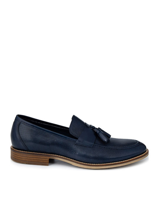 Men's Leather Moccasins Blue
