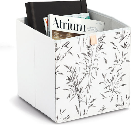Storage Basket Fabric White 32x32x32cm 1pcs