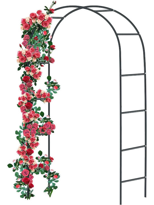 Arc Metalic Curbat Decor Nuntă Trandafiri Decorare Botez Grădină Aniversări Petreceri Rezistent la Apă 240 X 140 X 38 Cm