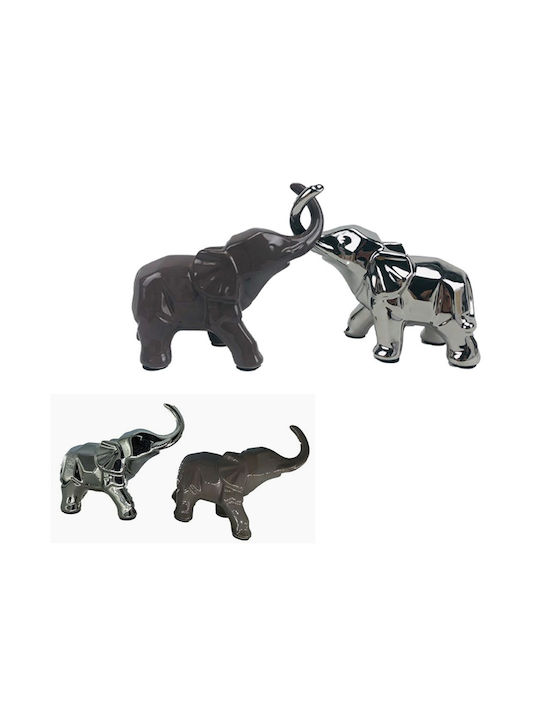 Galifas Set of Decorative Elephants made of Ceramic 2pcs