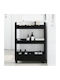 vidaXL Επιδαπέδια Ραφιέρα Μπάνιου Ξύλινη 60x22x80cm Μαύρη