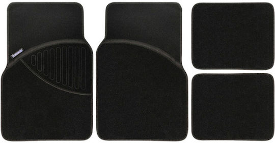 Michelin Satz Vorder- und Hintermatten Universal 4Stück aus Teppichboden Schwarz