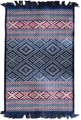Sidirela Covor Rectangular Bumbac Albastru