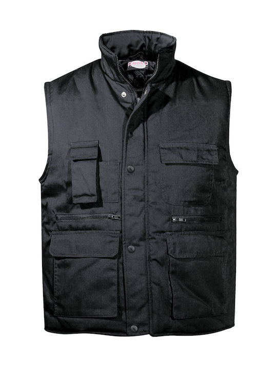 Fageo Bărbați Vestă de siguranță Negru