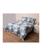 Viopros Set Cearceafuri De Pat Single Cu Hugger Din Cauciuc 100x200+25cm Albastru (3 Buc)