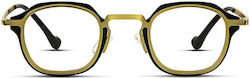 Blue Light Computer Glasses Romeo Black Gold