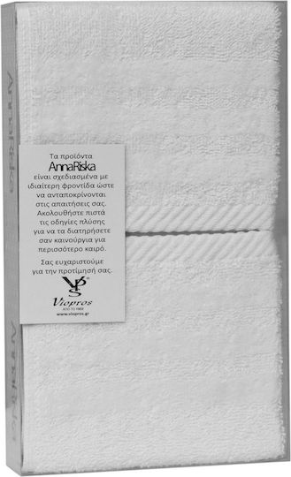 Set of 3 Hand Towels 30x50 Gift Pack Spa 2 White