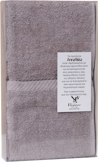 Set Of 3 Hand Towels 30x50 Gift Packaging Spa 1 Gray