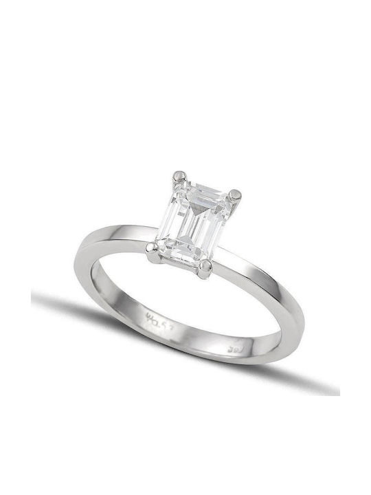 Themelidis Jewels Einzelner Steine Ring aus Wei...