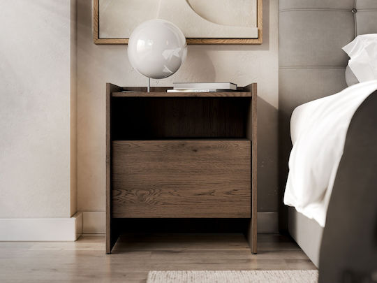 Japandi Wooden Brown Bedside Table 53x38x60cm 162900909 Japandi Wooden Brown Bedside Table 53x38x60cm 162900909