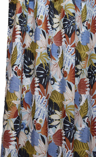 Decocraft Blue Pencil Pleat Curtain 140x270cm
