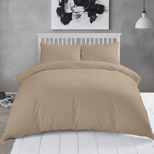 Melinen Duvet Cover Cotton Single 160x245 Urban Beige