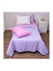 Viopros Duvet Cover Set Cotton Single with Pillowcase 160x240 Lila