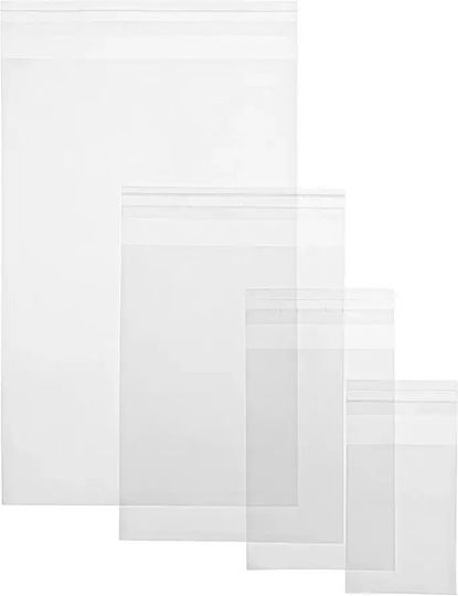 Verpackungstaschen Polypropylen (PP) mit selbstklebender Klappe 5x6,5cm 100 Stück