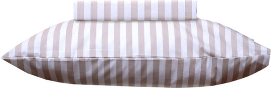Viopros Set Quilt Single 160x240cm Beige 2 Pieces