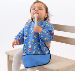 Kiokids Αδιάβροχη Ποδιά Υφασμάτινη με Τσέπη & Μανίκια Μπλε