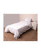Viopros Kids Quilt Set Single with Pillowcase Hok White 160x240cm