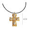 Women's Cross from Gold Plated Steel with Chain