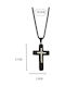 Herren Kreuz aus Vergoldetem Stahl mit Kette