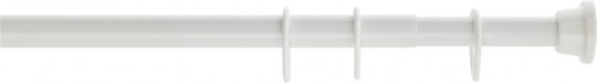 Grekon Telescopic Straight Shower Curtain Rod with Suction Cup Aluminium White Ø23mm 120-220cm
