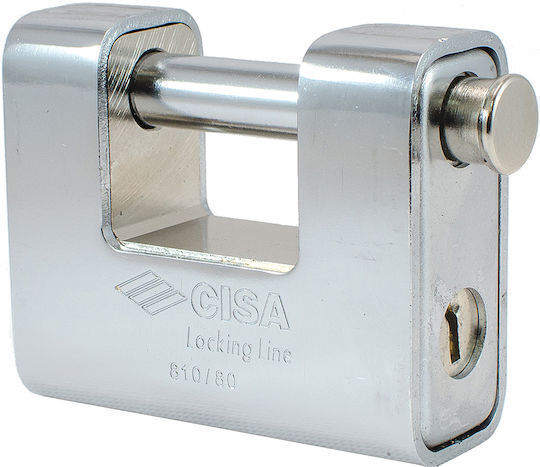 Cisa Steel Padlock Monoblock with Key 80mm 1pcs