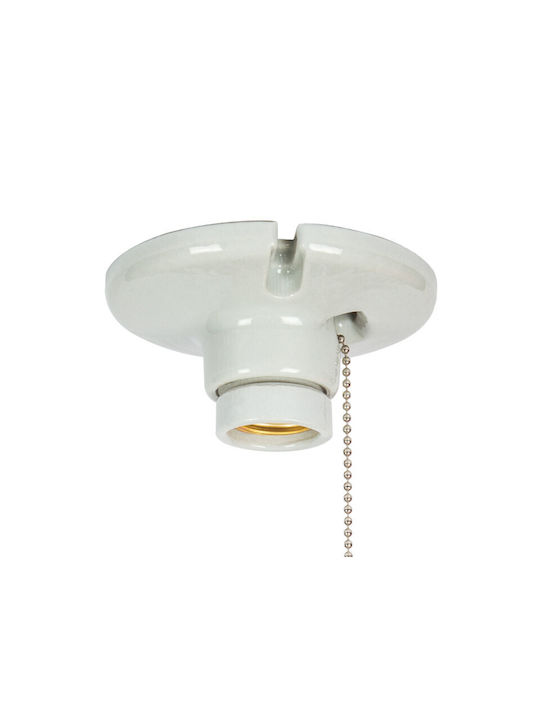 VK Lighting Πλαφονιέρα Οροφής Κίτρινη με Ντουί E27 από Κεραμικό Υλικό