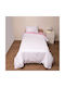 Viopros Baby Sheets Set Crib Cotton Pink 120x160cm 3pcs